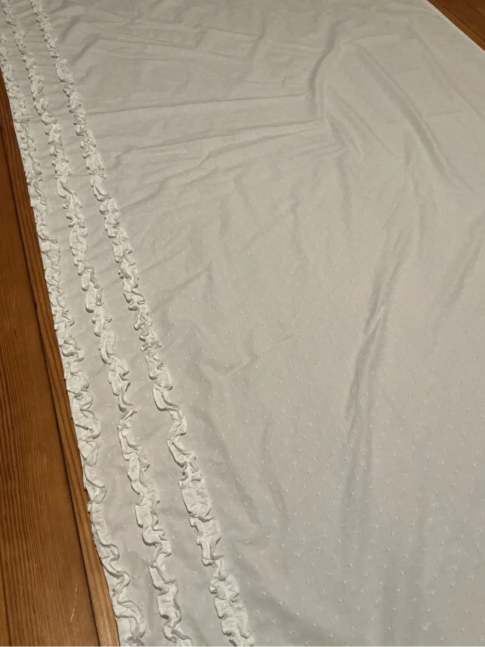 Simply Shabby Chic Crisp White Dotted Swiss Panel
